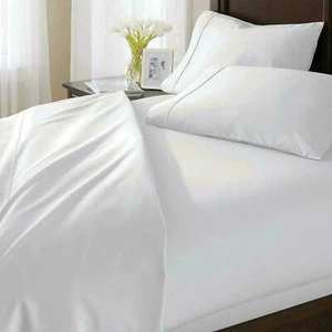 Most Luxurious Beds 1000 TC 100%Cotton Hotel Top White Solid* US Size-T/F/Q/K/CK - Picture 1 of 11