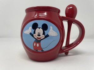 *VINTAGE* Disney 2014 Mickey Mouse rot Kaffeebecher mit Löffel von FC LLC - Bild 1 von 9