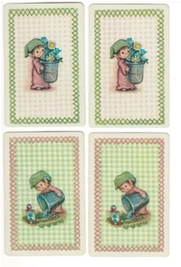 Hummel Figures 4 Vintage Single Swap Playing Cards  - Picture 1 of 1