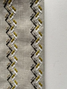Kravet Norah Chartreuse Charcoal Designer Fabric Remnant 24"x24" - Picture 1 of 2