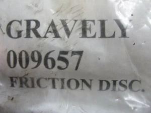 Disco de fricción embrague NOS Ariens Gravely 009657 20036800 - Imagen 1 de 3