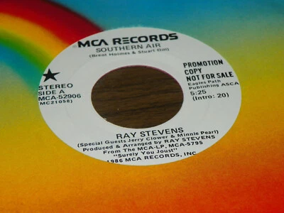 RAY STEVENS: SOUTHERN AIR - DJ Promo - *1986 Red Vinyl* 45 Single - NM - Image 1 of 3