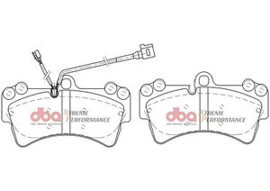 Front DBA Xtreme Performance Brake Pads for Brembo 18Z Calipers DB7878XP - Picture 1 of 3
