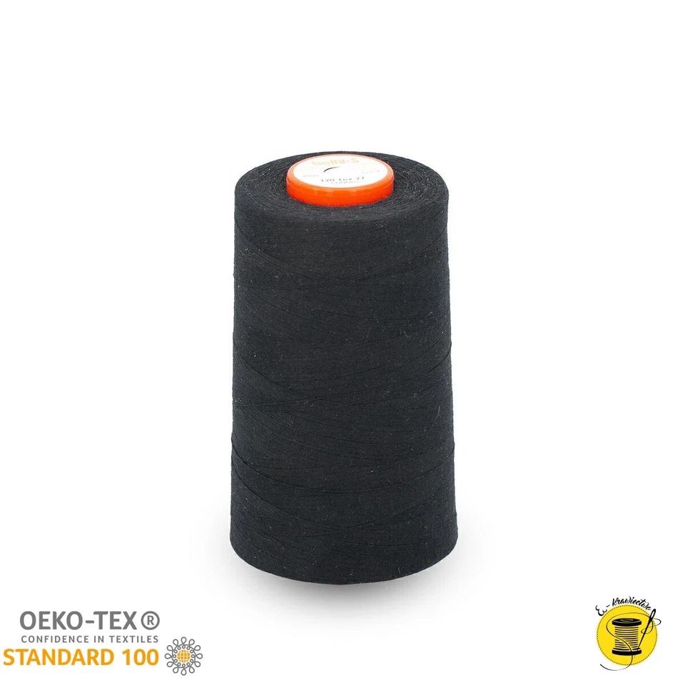 Nähgarn Amann Nähmaschinen starkes Belfil 120 1000/5000m weiß schwarz polyester