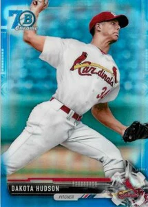 DAKOTA HUDSON 2017 Bowman Chrome RC BLUE REFRACTOR 70th #BCP205 Cardinals - Picture 1 of 2