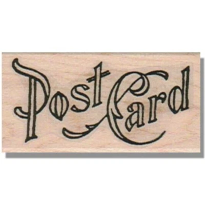 Sello de goma para tarjetas postales, correo, postal, vintage, frase, postal, palabras, arte, medios de comunicación Foto 1 de 3