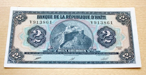 1990 Haiti 2 Gourdes P-254 Unc Cover