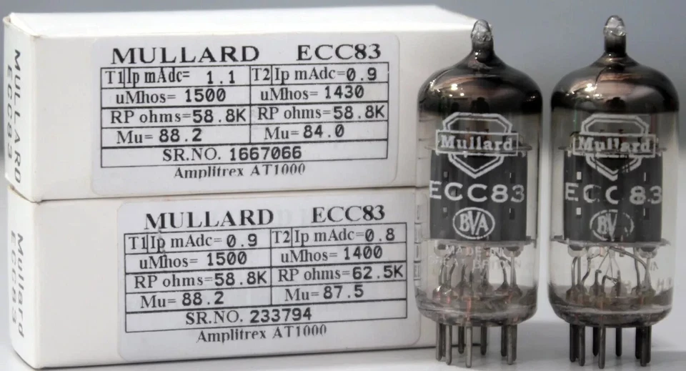 Mullard BVA ECC83 12ax7 Blackburn Vacuum Tube