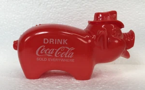 COCA~COLA DRINK COCA~COLA SOLD EVERYWHERE 5" PLASTIC PIGGY BANK - Picture 1 of 9