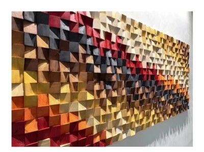 Arte de pared de madera de diseño Salman, paneles difusores de sonido acústico, difusor de sonido 3d. Foto 1 de 3
