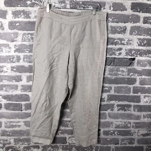 Eileen Fisher Pants Women Medium 100 Percent Organic Linen Lagenlook Beach READ - Picture 1 of 12