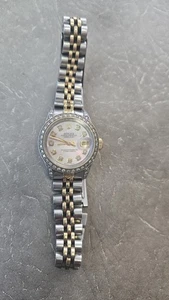 Rolex Datejust Women's Mother Of Pearl Diamond Dial Watch - 69174 LH Watch Trade - Picture 1 of 11