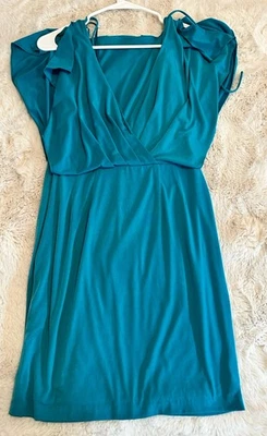 Jessica Simpson Aqua Blue Stretch Dress Womens Small - Image 1 of 4
