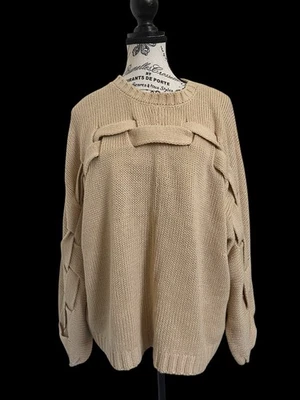 Suéter OSO Casuals Beige Tejido XL Detalle Foto 1 de 4