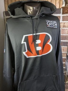 Cincinnati Bengals NFL NIKE On Field Crucial Catch XXL Hoodie Cancer Awareness - Picture 1 of 16