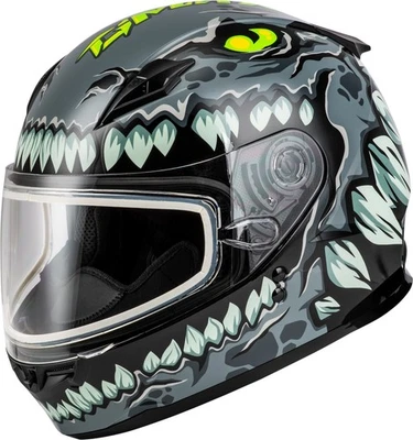 Casco de nieve juvenil GMAX GM-49Y Drax con protector de doble panel gris Foto 1 de 4