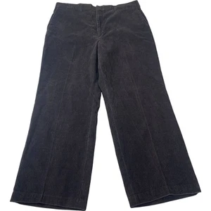 Haggar Corduroy Trousers Straight Fit Black Mens W38 L30 - Picture 1 of 7