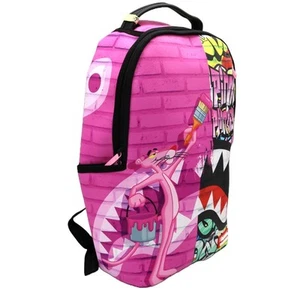 Sprayground Pink Panther Painting Shark Mouth Backpack B7007 Japan New Unused - Picture 1 of 9