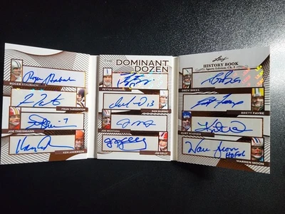 MARINO FAVRE BREES MANNING 2025 Leaf History Book Sports Ed Ch 2 12 AUTOS #7/10 - Image 1 of 4