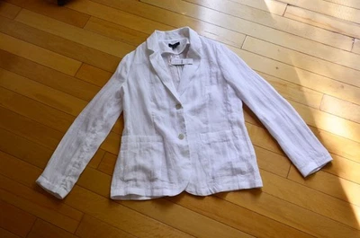 J.Crew 100% linen white light weight Jacket size 6 - Image 1 of 4