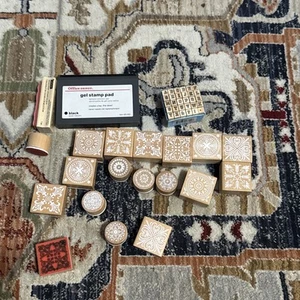 Stampin' Up! Rubber Stamps HUGE MIXED LOT 19 With Ink Pad Vintage Look ๐ฅ๐ฅ - Picture 1 of 7