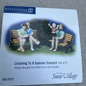 DEPT 56 SNOW VILLAGE Accessory LISTENING TO A SUMMER CONCERT NIB - Picture 1 of 4