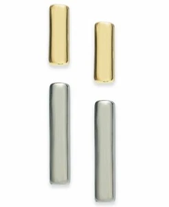 Alfani bicolor 2 piezas Conjunto de pendientes de barra para mujer, oro/plata $29,50 - Imagen 1 de 6