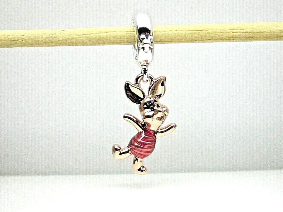 Pandora Charm Disney Winnie the Pooh Piglet 782208C01 & Suede Pouch