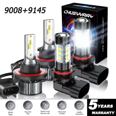 FOR Mercury Mariner 2005 2006-2011 Headlight + Fog Light Bulbs set of 4 WHITE - Image 1 of 4