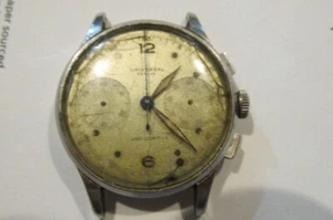 Universal Geneve Uni Compax Chronograph Mens Watch 35mm Very Early Needs Service - Picture 1 of 20