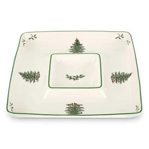 Spode Christmas Tree Chip and Dip All in One - Bild 1 von 2