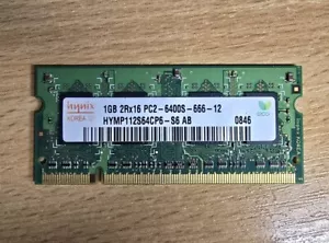 Hynix 1GB 2Rx16 PC2-6400S-666-12 SO-DIMM HYMP112S64CR6-S6 AB DDR-2 Laptop Memory - Picture 1 of 1