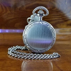 New Vintage COLIBRI Silver Art Deco Easy Read Pocket Watch - Picture 1 of 4
