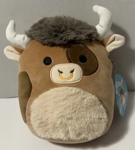 8" Shep Longhorn Highland Cow Squishmallows Stuffed Plush Toy BNWT - Picture 1 of 7