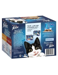 Purina Felix Double Delicious Agile Meat Selection 12 Pack 85gm x 5 - Picture 1 of 1