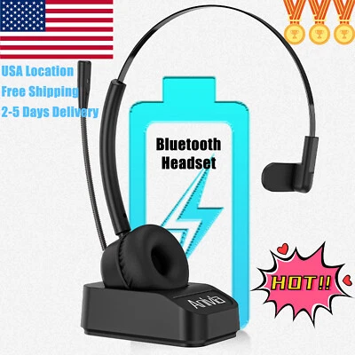 Wireless Noise Cancelling Monaural Headset for Desk Phone, Office Headphone - Image 1 of 4