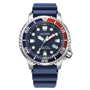 OROLOGIO CITIZEN UOMO GOMMA PROMASTER DIVER'S 200 MT BLU ROSSO BN0168-06L NUOVO  - Foto 1 di 1