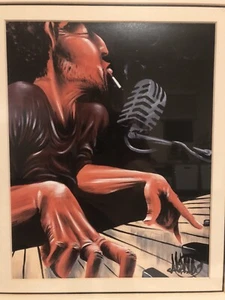 Jazz Rock Klavierspieler David Garibaldi Musik gerahmter Kunstdruck 18,5 x 15,5 selten - Bild 1 von 12