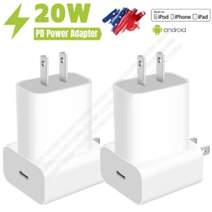 Wholesale Bulk 20W USB C Type C Power Adapter Fast Charger Block For iPhone iPad - Picture 1 of 16