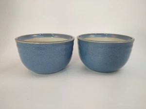 Set of 2 Noritake Sanibel Blue Open Sugar Bowls/Fruit Dessert Bowls - Picture 1 of 9