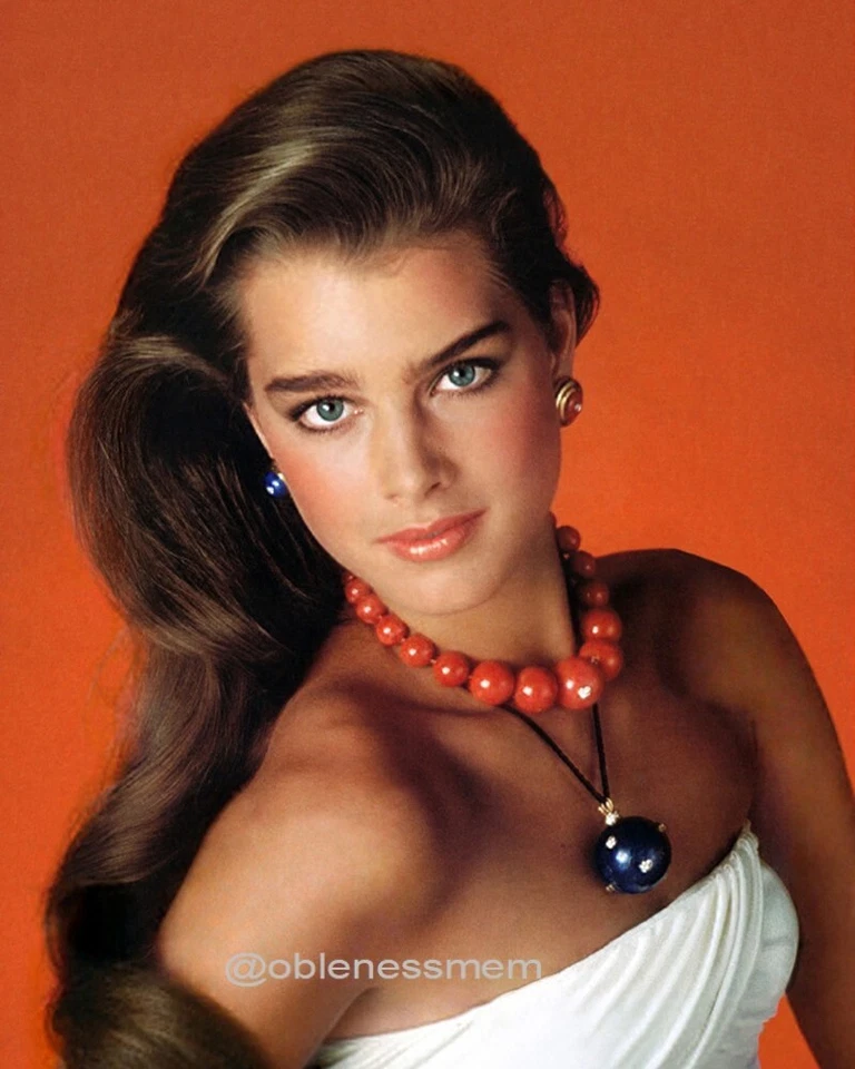 FOTO BRILLANTE 8x10 Brooke Shields impresión fotográfica años 80 años 80 #25 Foto 1 de 1