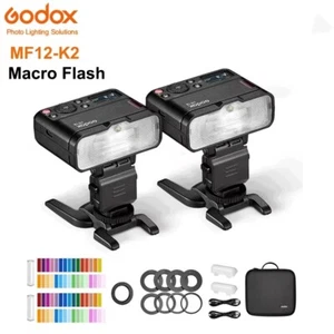 Godox MF12-K2 2*MF12 Macro Flash Light TTL Flash Speedlite with Color Filter - Picture 1 of 12