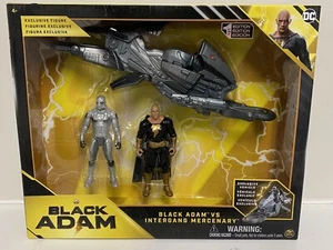 Black Adam vs Intergang Mercenary + Vehicle Exclusive DC 4" Figure ~ 1st ed. NIB - Picture 1 of 3