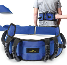 Transfer Belt with 6 Handles Gait Belt with Release Metal Buckle for Seniors, Ha