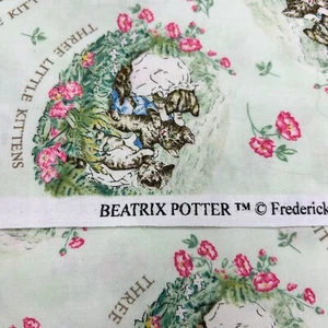 Beatrix Potter 2008 Fabric Cat Three Little Kittens 1 yd x42" Frederick Warner - Picture 1 of 7