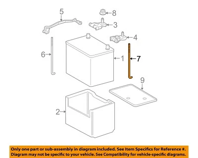 TOYOTA OEM 07-22 Sequoia Battery-Hold Down Clamp Front Bolt 744510C030 - Image 1 of 2