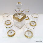 square decanter cognac crystal Saint st Louis Thistle gold model stamped perfect