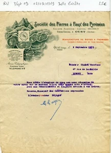 Dépt 09 - Oust - Belle Entête d'une Manufacture du 02/09/1919 A Voir !!!!!!!!!!! - Bild 1 von 1