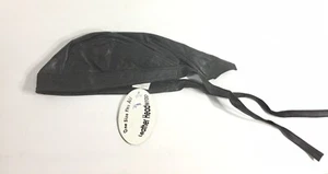 Vintage SKULL CAP Solid LEATHER Biker Motorcycle Bandana Head Wrap Du Doo Do Rag - Picture 1 of 7
