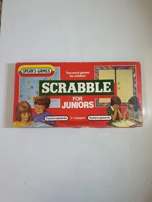 VINTAGE SCRABBLE FOR JUNIORS (1959) Board Game- complete - Image 1 of 4